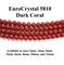 Dark Coral EuroCrystal 5810 Round Pearls - 2mm, 3mm, 4mm, 5mm, 6mm, 8mm, 10mm, and 12mm - Strands - Made in Austria